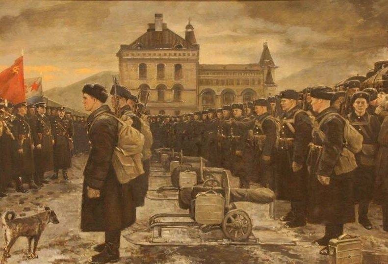 苏联|卫国战争历程如何？8张油画，苏联艺术家告诉你