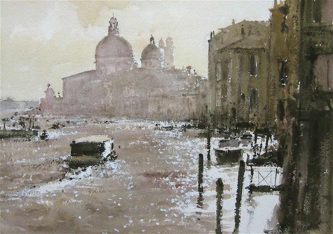 水彩画!印象主义水彩画:杰拉德·格林用光的氛围来赋予作品活力和生机