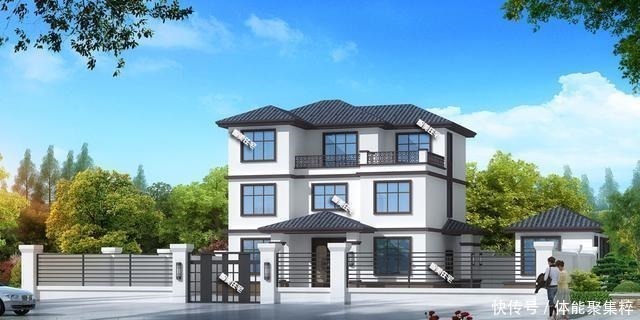 白墙|灰瓦白墙新中式别墅,厨房单独建,方便又卫生!