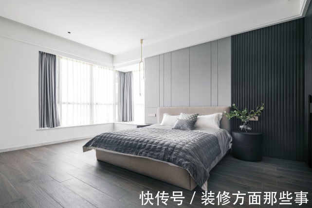 主卧|230㎡黑白搭配,简约而不失高级感