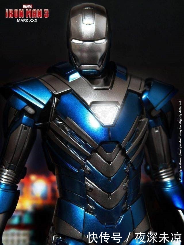 马克|钢铁侠蓝色战衣你见过吗马克30,银蓝色战甲,究极蓝钢,超帅
