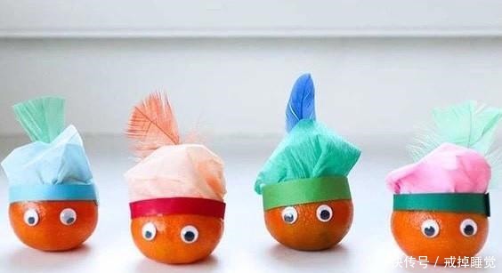 变身|亲子小手工,小小桔子变身成小小印第安人