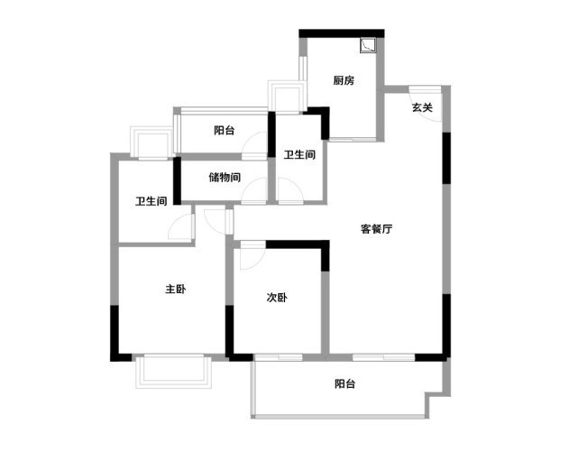 轻奢|110 ㎡美式轻奢风格装修，色彩与空间布局相协调