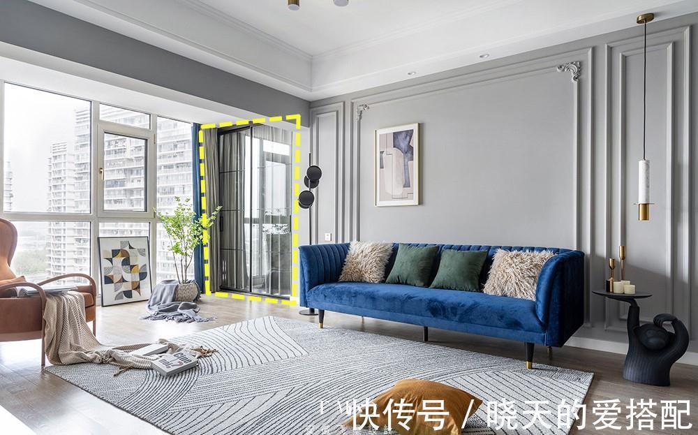 电动晾衣架|双阳台要不要拆墙扩进室内？一分为二，一个纳入客厅一个洗衣晾晒