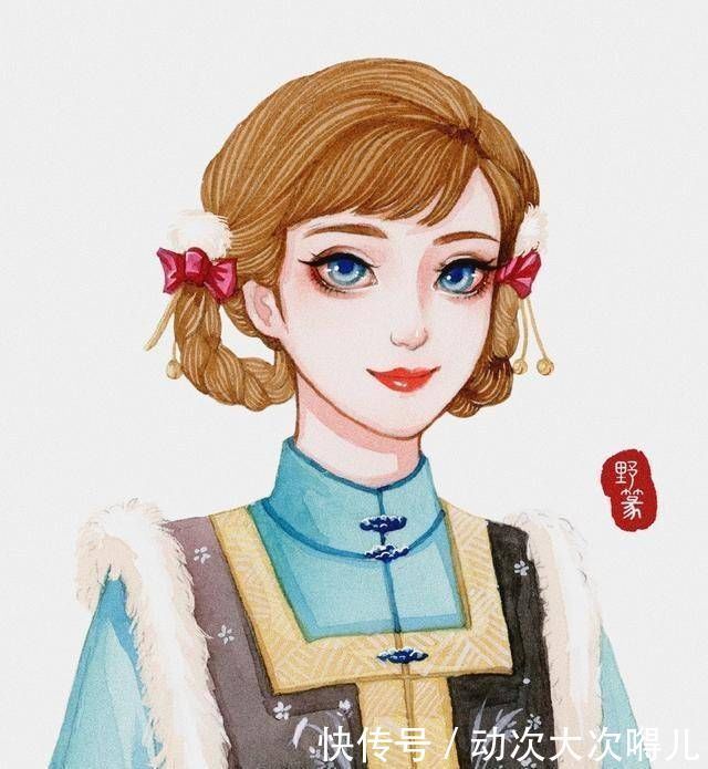 迪士尼公主穿上汉服，艾莎公主超帅气，白雪公主可爱又俏皮