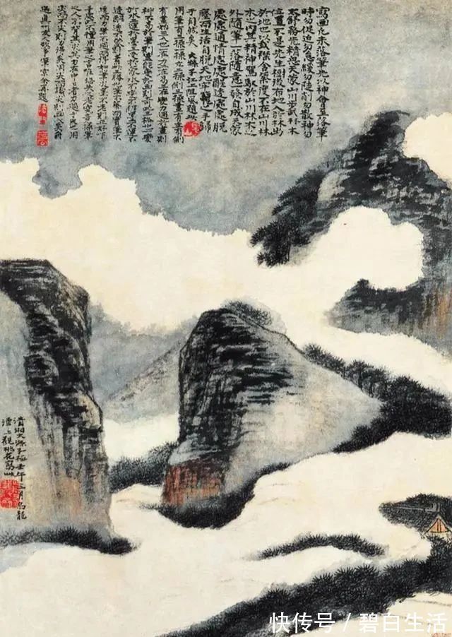 石涛|清代著名的山水画名家石涛,创作的山水画,意境颇为悠远