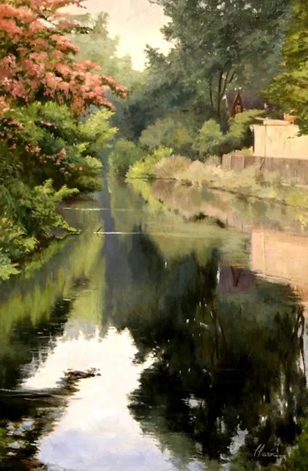 油画#加拿大画家Lili Anne Laurin的风景油画,在形色光影中倾洒出绝美风景