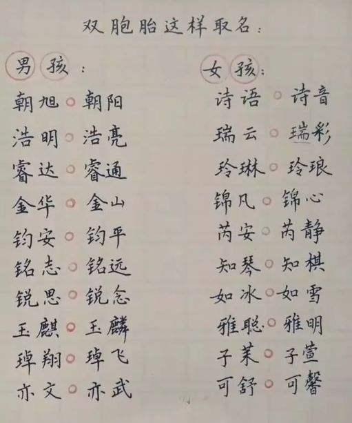 付钦|爸爸姓“付”,给双胞胎起的这对名字,老师上课点名从来不敢叫