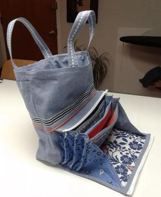 diy 一条旧牛仔衣裤,就能改造出女生喜欢的包包,以后都不舍得扔了