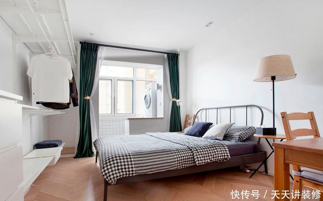 洗漱柜|55平小户型能怎么装？卧室功能强大，开放式衣柜太惊艳