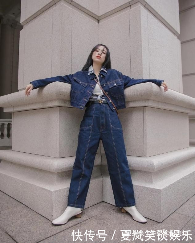 穿搭|最近火了一种穿搭叫:“不好好穿”牛仔裤!吸睛还显腿长,真时髦