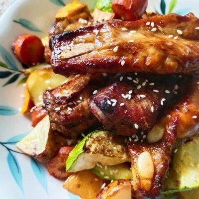 椒盐|这样的什锦时蔬烤肋排，保准你味蕾爆炸