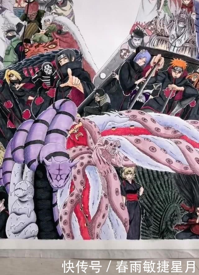 绘画|火影忍者大神手绘佐助,当镜头下移衣服上时,00后少画一人