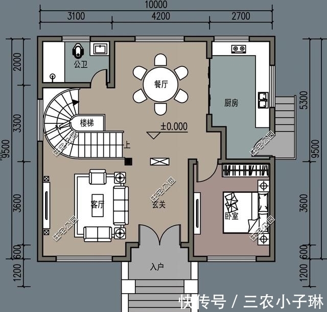 进深|7套三层农村自建房，户型方正、经典，还不赶快收了