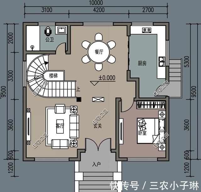 进深|7套三层农村自建房,户型方正、经典,还不赶快收了