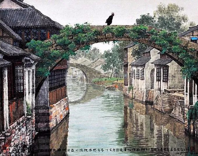 贺天健&吕吉人笔下的水韵江南,美在意境!