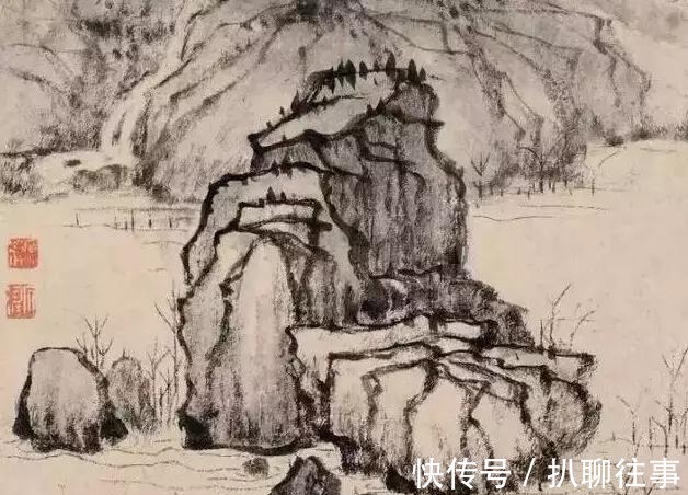 西岩松雪图@清初四大画僧笔下的意境山水，不只是养眼