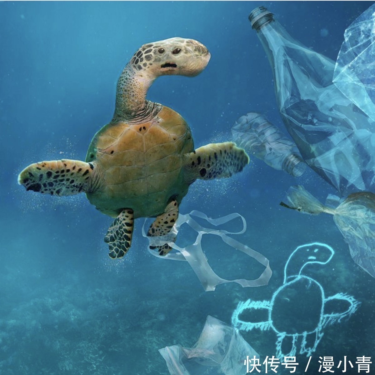 ps技术|为了鼓励孩子不放弃画画,老爸把孩子的夸张作画“搬”到了现实中