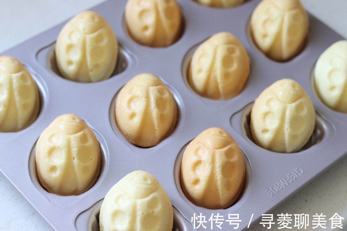 快手|简单快手的小蛋糕，甲壳虫的外形，好吃看着也好玩，宝宝最喜欢