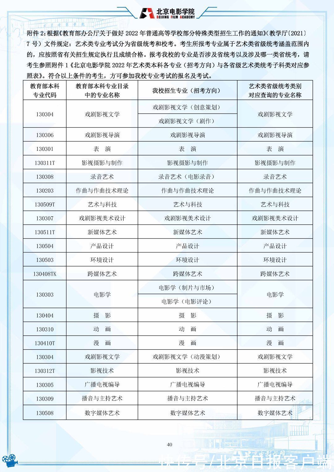 招生|明日起报名！北京电影学院2022年招生简章发布