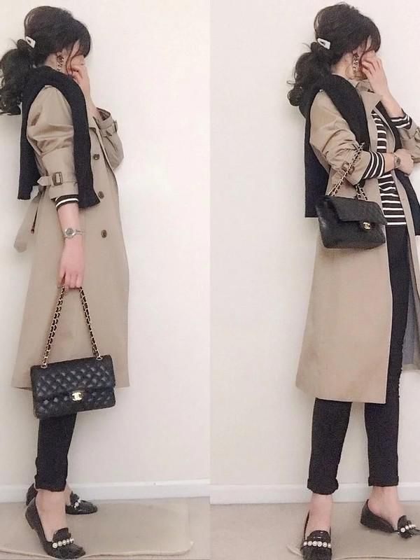卡其色风衣的N种搭配，矮个子日本博主私服示范，提升衣品很简单