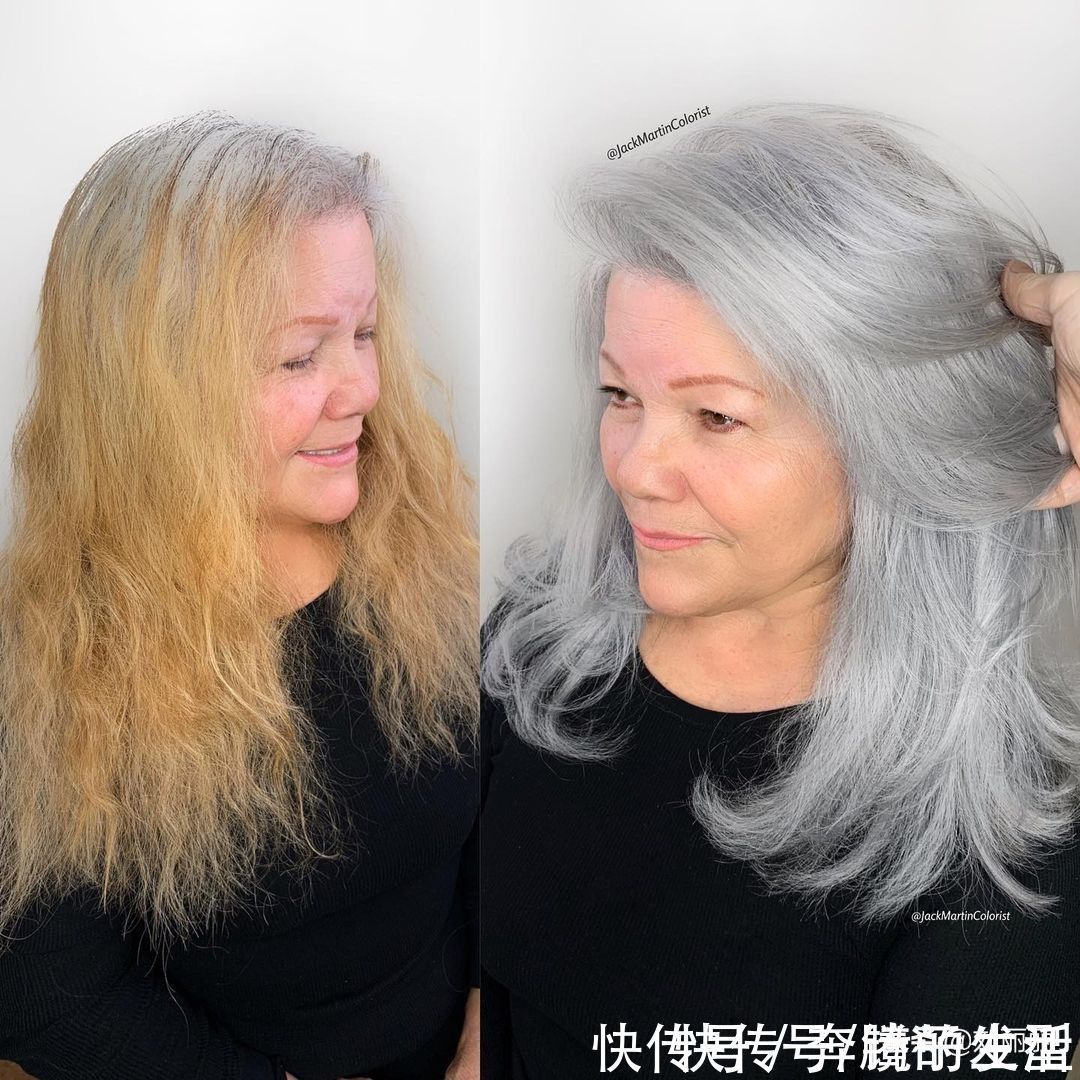白发|头发花白的阿姨别再染发了，学学这13位阿姨，时尚好看显年轻