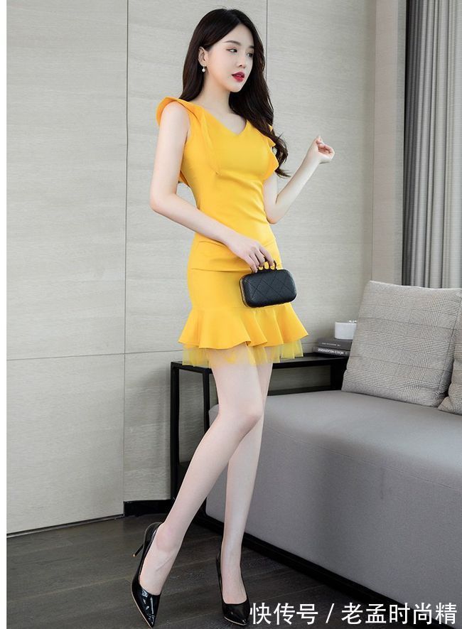 可甜可盐|一款特色的鱼尾包臀裙,展示自己娇艳的气质,冠压群芳风华绝代