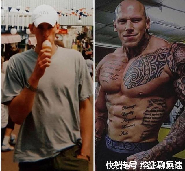 米高|2米高的他比巨石强森大一圈，瘦竹竿变肌肉巨兽，娇妻只有1米6