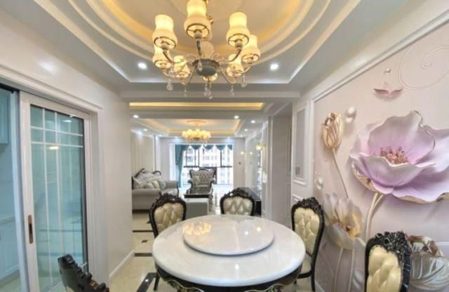 洗漱池|晒晒140㎡简欧大三房,光硬装就砸了30万,南北通透设计了3个阳台