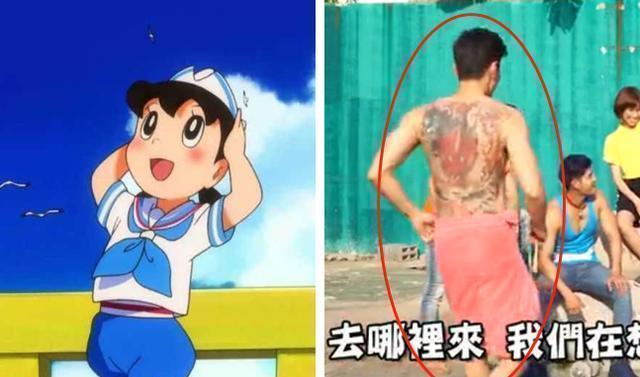 肌肉男|哆啦A梦真人版静香和大雄身份转换，看到小夫的样子心都碎了