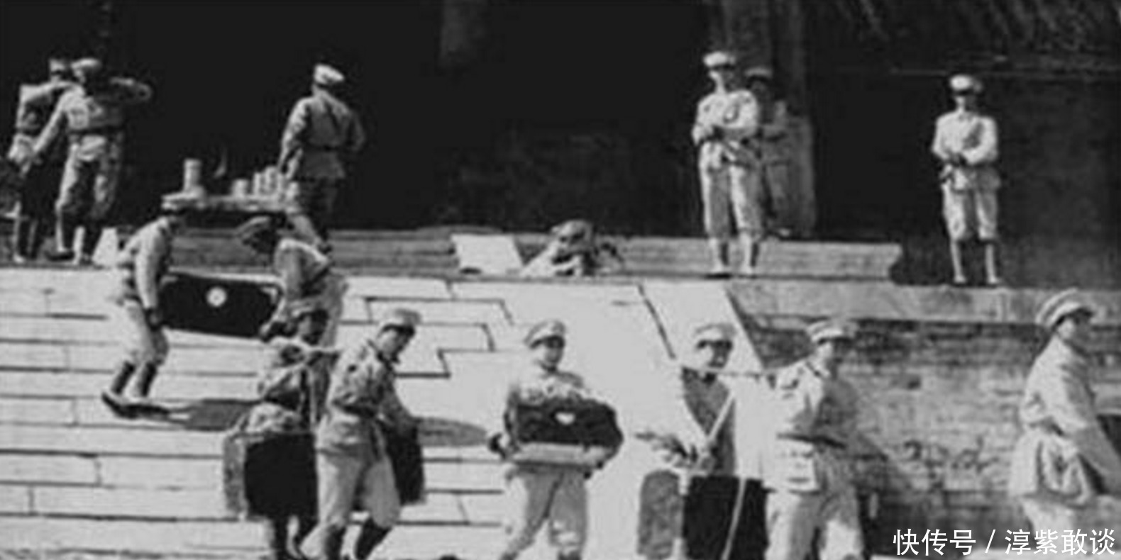 孙殿英|孙殿英炸开清东陵盗宝，划烂慈禧嘴为得夜明珠，敲碎乾隆牙又为啥