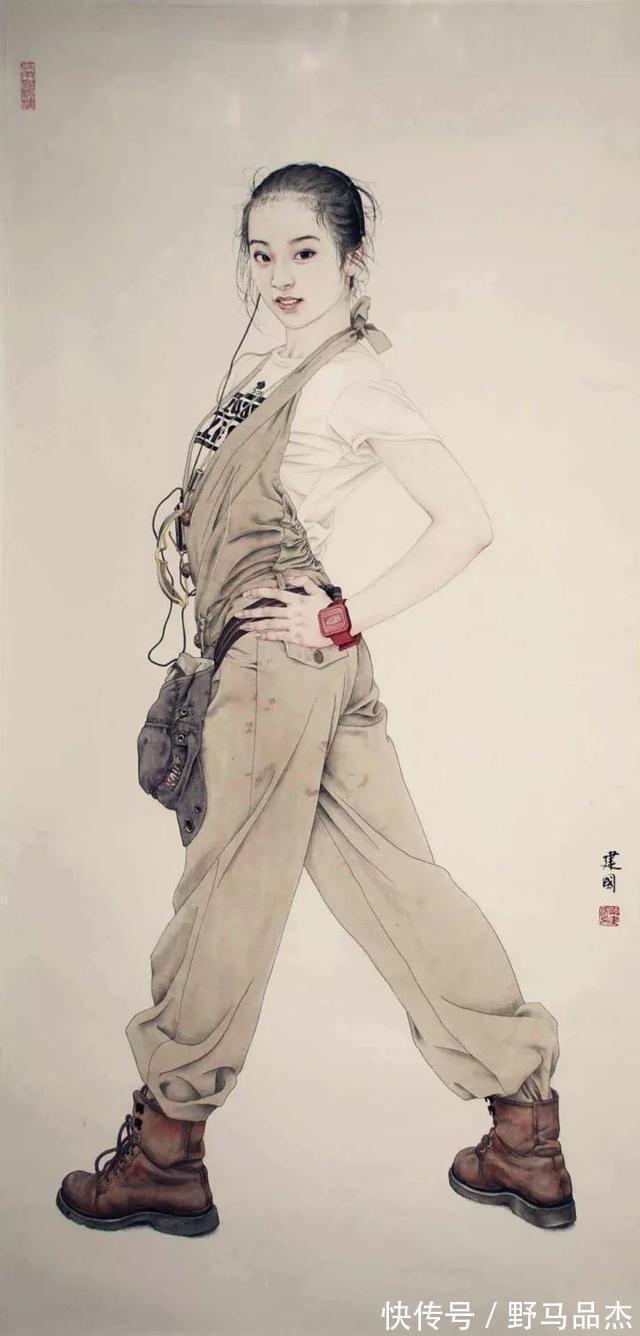 画展!中国著名画家桑建国工笔人物画作品欣赏