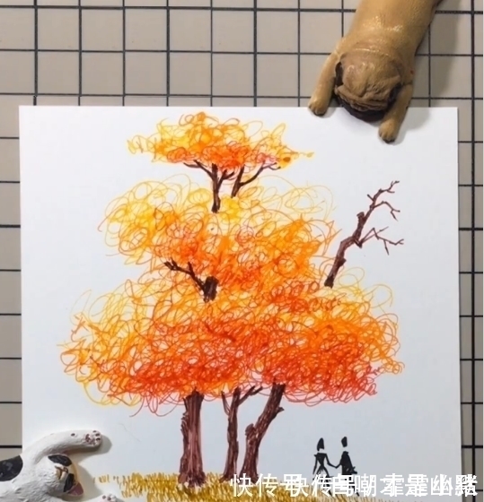 秀儿&美术生被罚画画,同时用三支笔,看到成品:秀儿,能认真一点吗