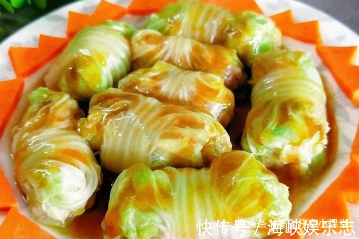 肉馅|一棵白菜,一碗肉馅,卷一卷,蒸一蒸,鲜嫩又多汁,全家都爱吃