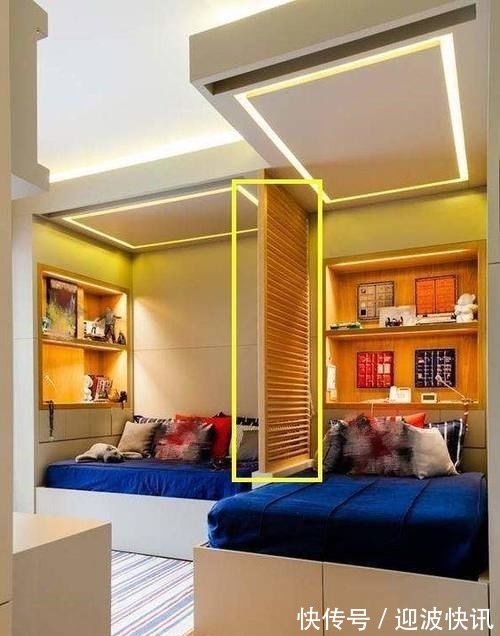 木格栅隔断|上下铺二胎家庭都不用了,10㎡垂直放2张床,上下收纳中间隔断