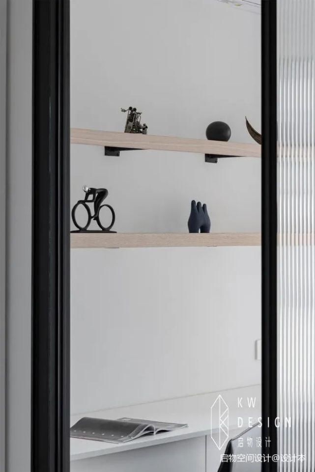 榻榻米|76㎡小三居,经典黑白灰+飘窗榻榻米,从玄关美到卧室