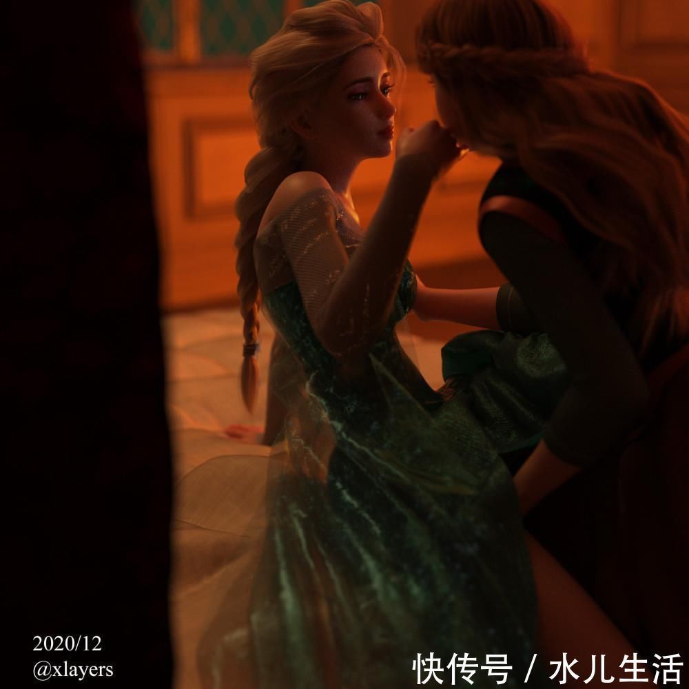 COS|“冰雪女王”艾莎,真人都难以COS,3D建模才能实现100%还原