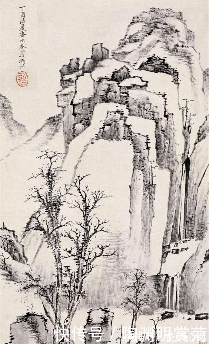 清四僧|清冷疏旷，超然物外，清代画家弘仁山水画欣赏