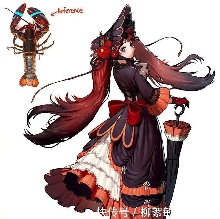 龙虾|万物皆可拟人化这只龙虾姐姐虽然很霸气,却不如水母萌妹受欢迎