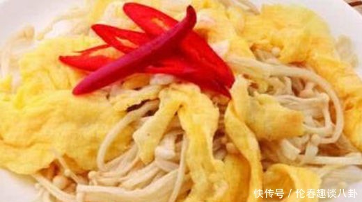 美食推荐：金针菇炒蛋、蒜爆肉片、凉拌粉丝、红烧鱿鱼的做法