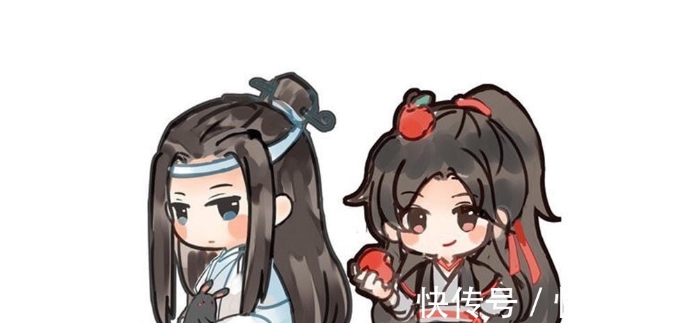 忘羡$《魔道祖师》可爱的Q版忘羡，羡羡抱着天子笑，汪叽怎么生气了？