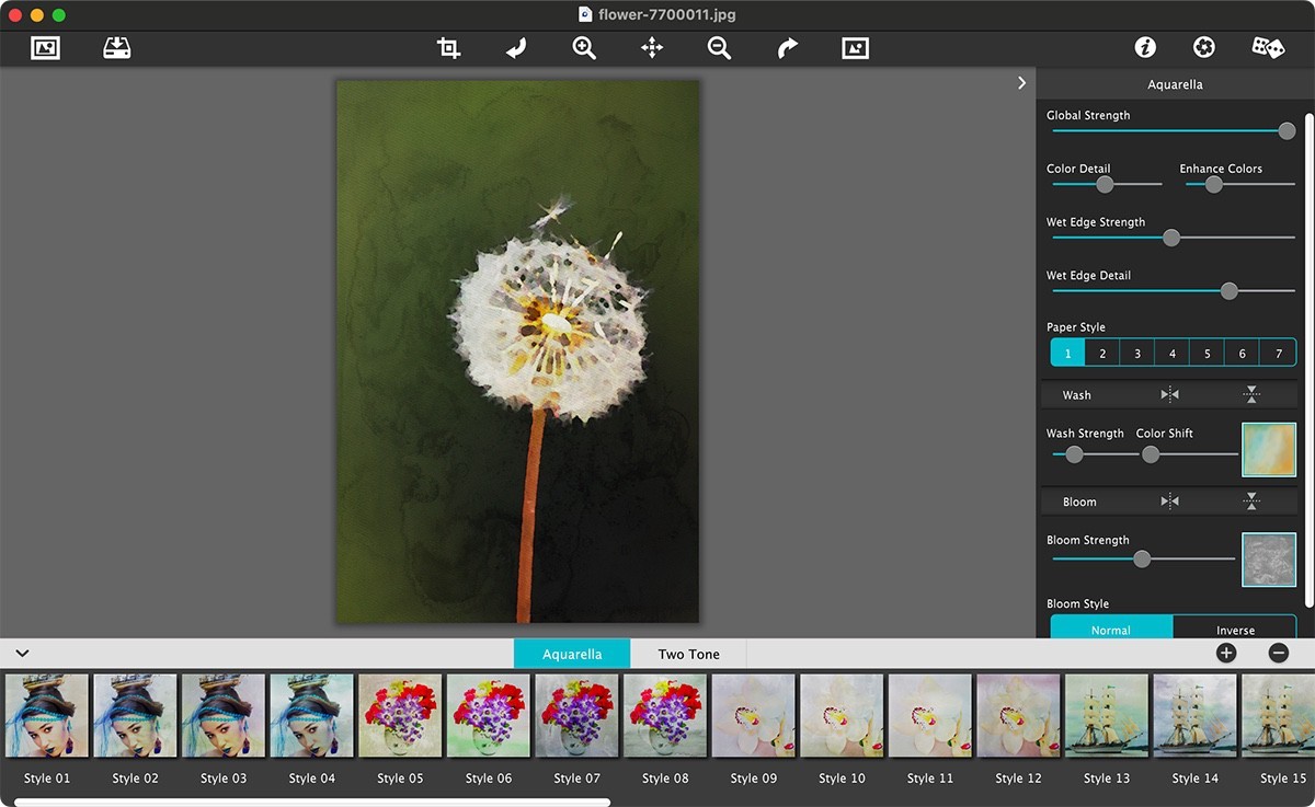 JixiPix Aquarella for Mac v1.38 图片转水彩画-下载否