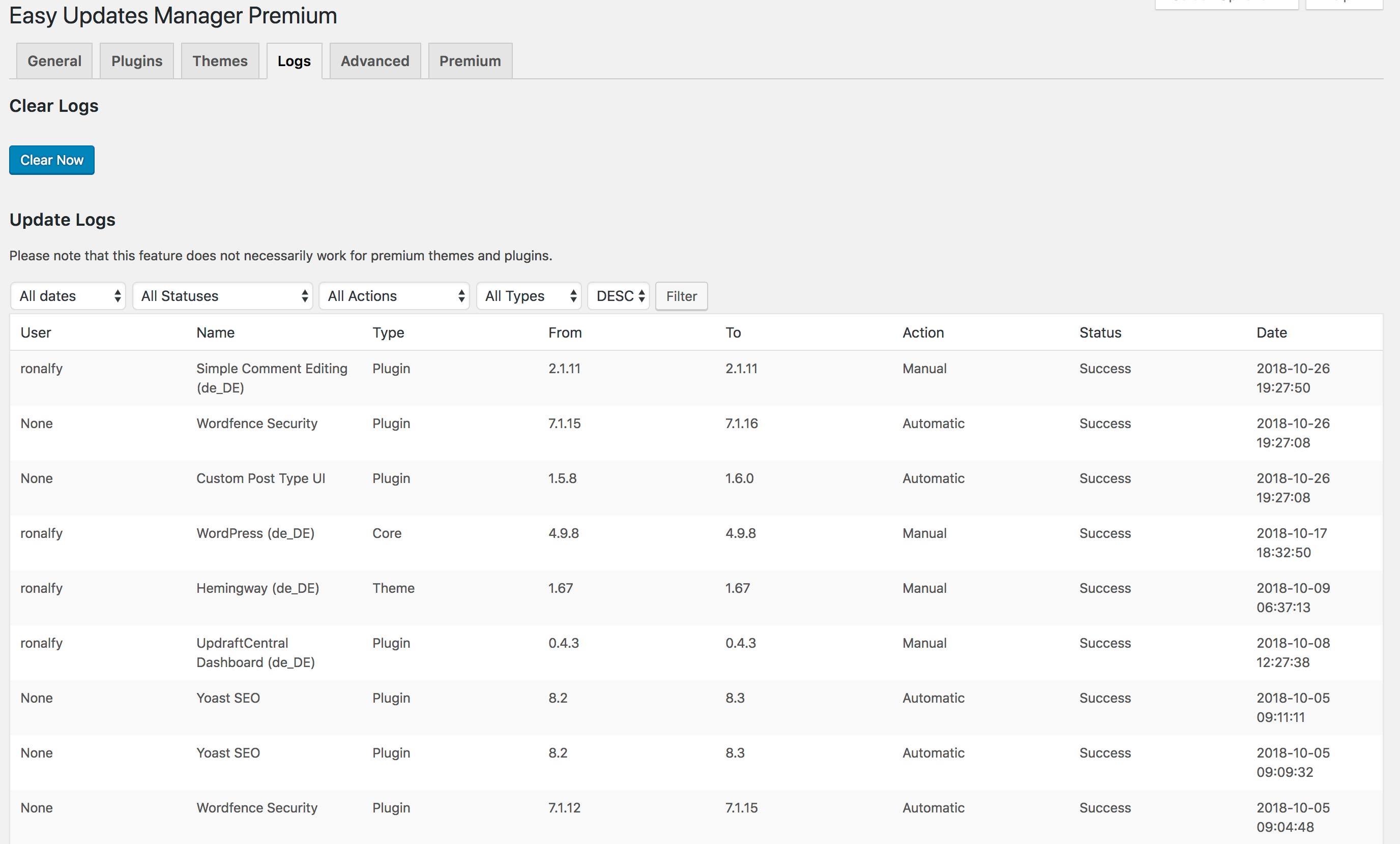Easy Updates Manager Premium v9.0.10 WordPress更新全局管理插件 高级版