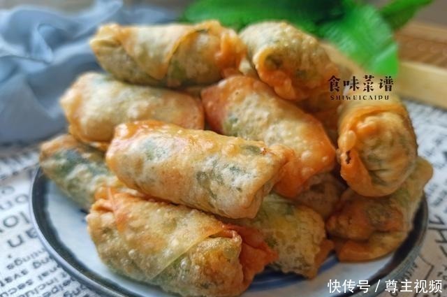 搅拌均匀|懒人春卷的做法,不和面,也不揉面,5分钟出锅,外酥里嫩又解馋