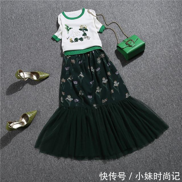 优雅 时髦又显气质的长裙套装,优雅女神范