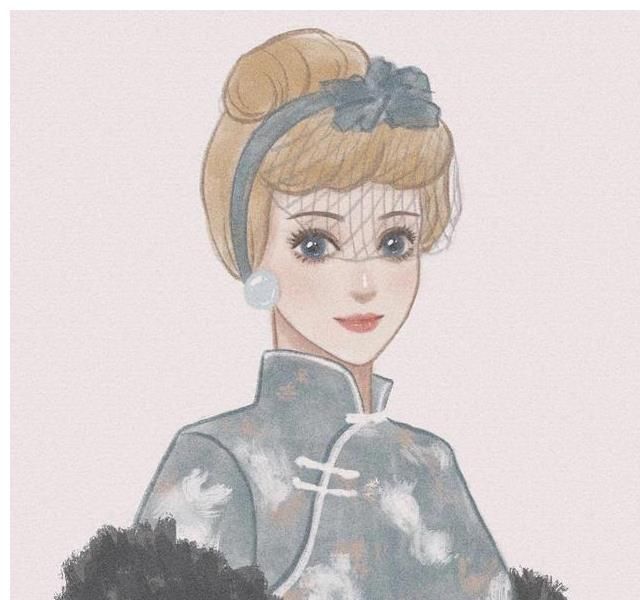 旗袍|迪士尼公主变“民国风”,茉莉公主团扇半遮面,花木兰旗袍最特别