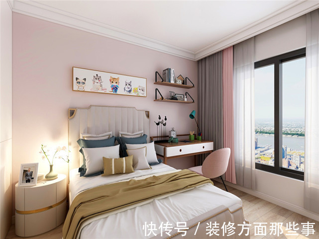 业主|110平现代风二居室,次卧搭配粉色浪漫温馨