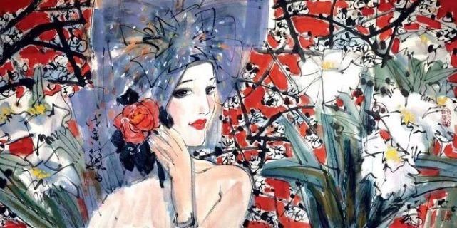 广美教授林墉笔下的女人体国画，俏丽、灵动，勾人魂魄，养眼！