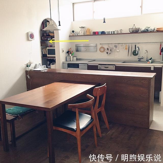 台面|日本厨房从不装吊柜,而是用1㎡步入式储藏室代替,归纳整齐省心