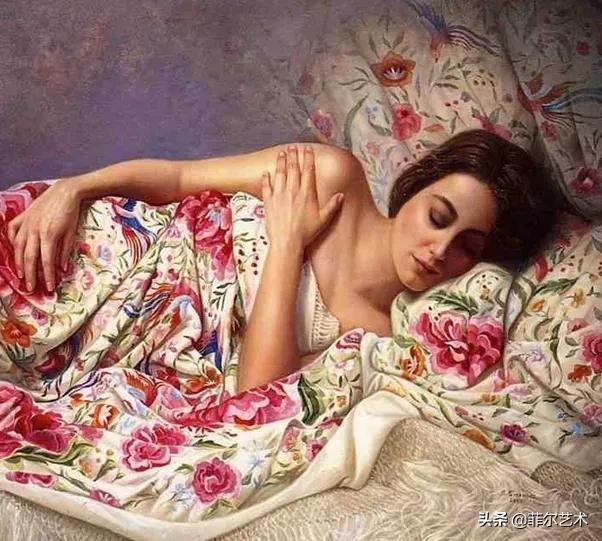 女画家@女画家索莱达·费尔南德斯画笔下的女子人物沉稳自然,美丽优雅